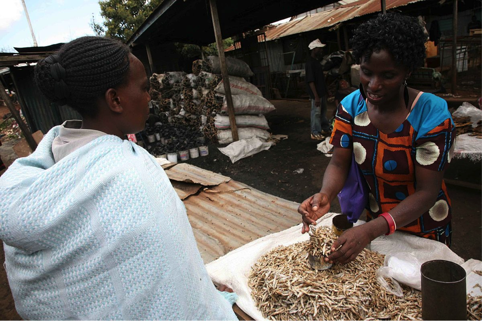 HIV-positive woman sells fish