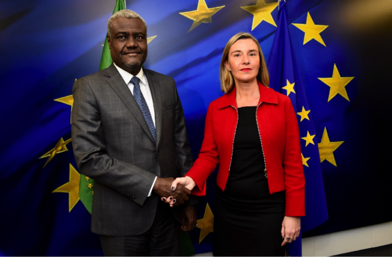 Federica Mogherini and the African Union Chair, Mr. Moussa Faki, February 2018. Credit: EEAS