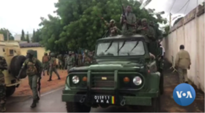 Streets of Bamako during the Malian 2020 Coup. [Credit: Mariama Diallo via VoA]