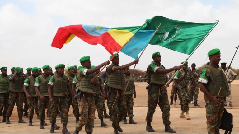 The first group of Ethiopia National Defense Forces (ENDF) troops deployed under the African Union Mission in Somalia (AMISOM), arrive in Kismayo, Somalia