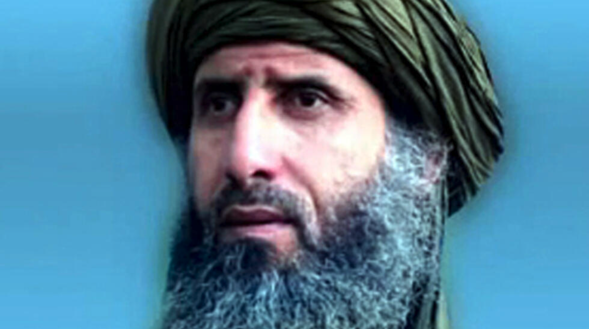 Source: An image from a video uploaded on YouTube by Al Andalus on May 6, 2013 reportedly shows a picture of al-Anabi – current leader of AQIM. © HO / YouTube /